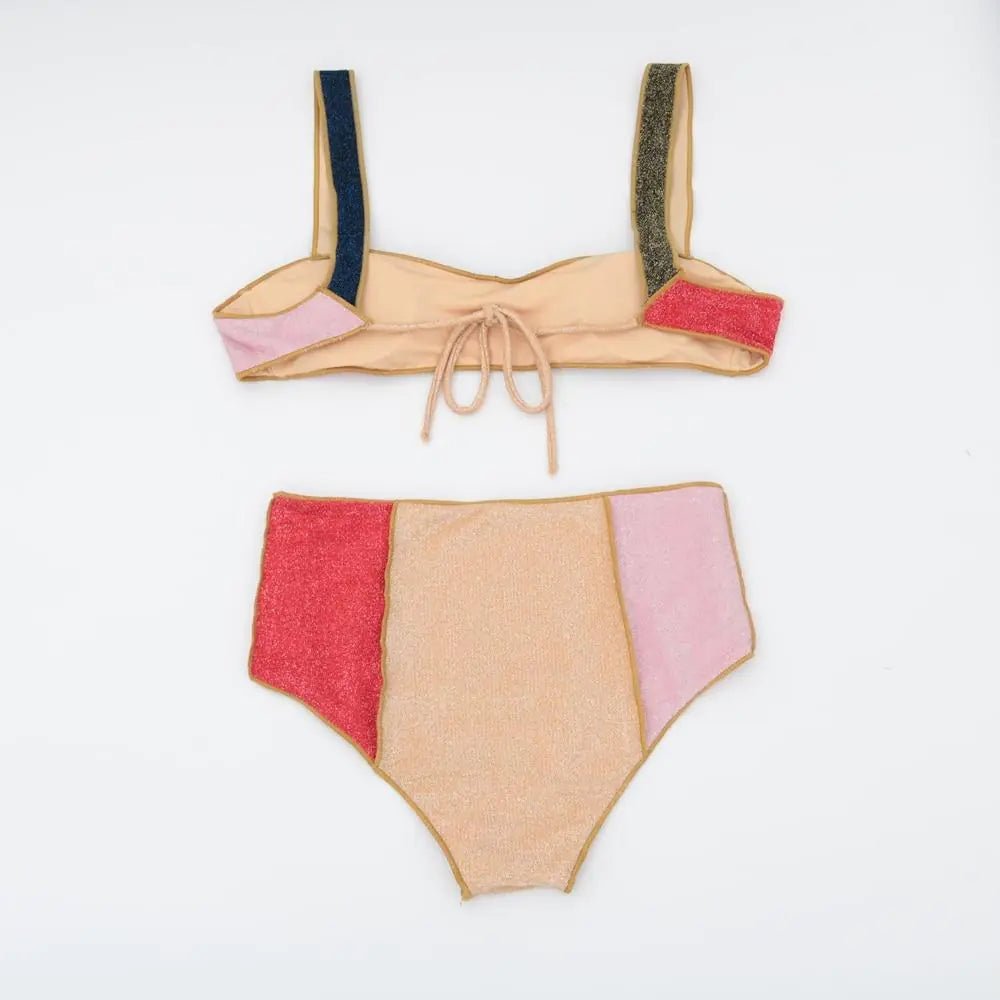 Harriet High Waist Patchwork Bikini - Swimwear.ca