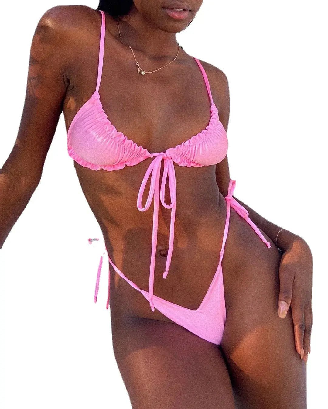 Split Solid Beach Bikini Size Swimwear - Swimwear.ca